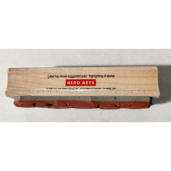 Birdhouse Border Garden Flower Water Can Hero Arts Rubber Stamp 1996 USA Unused - Picture 3 of 7